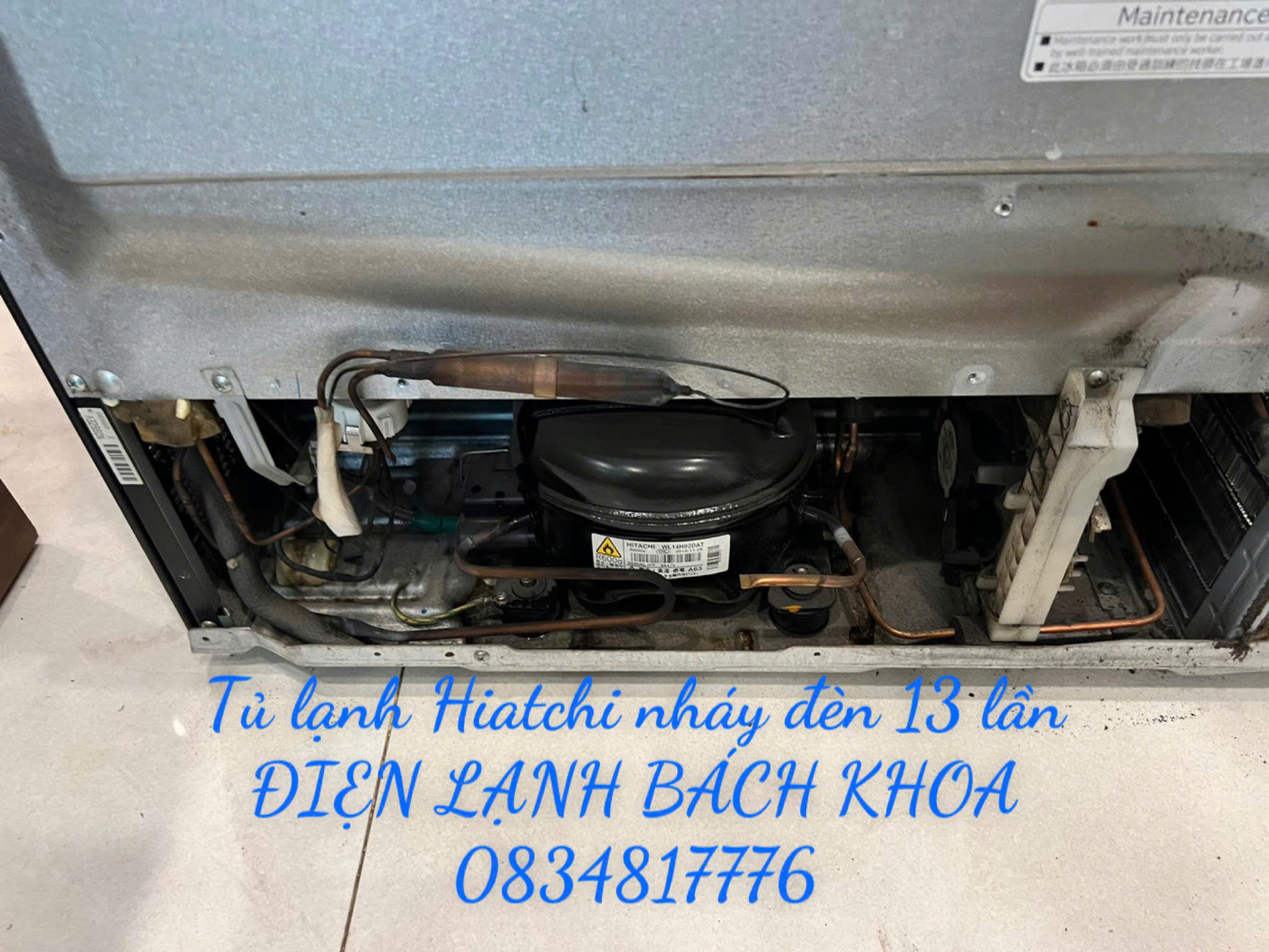 Sửa tủ lạnh Hitachi nháy đèn báo lỗi 13 lần