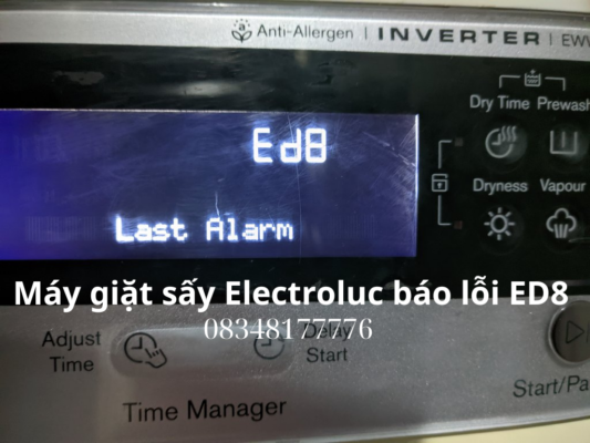 Sửa máy giặt sấy Electrolux báo lỗi ED8