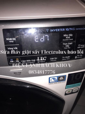 Sửa máy giặt sấy Electrolux báo lỗi ED7