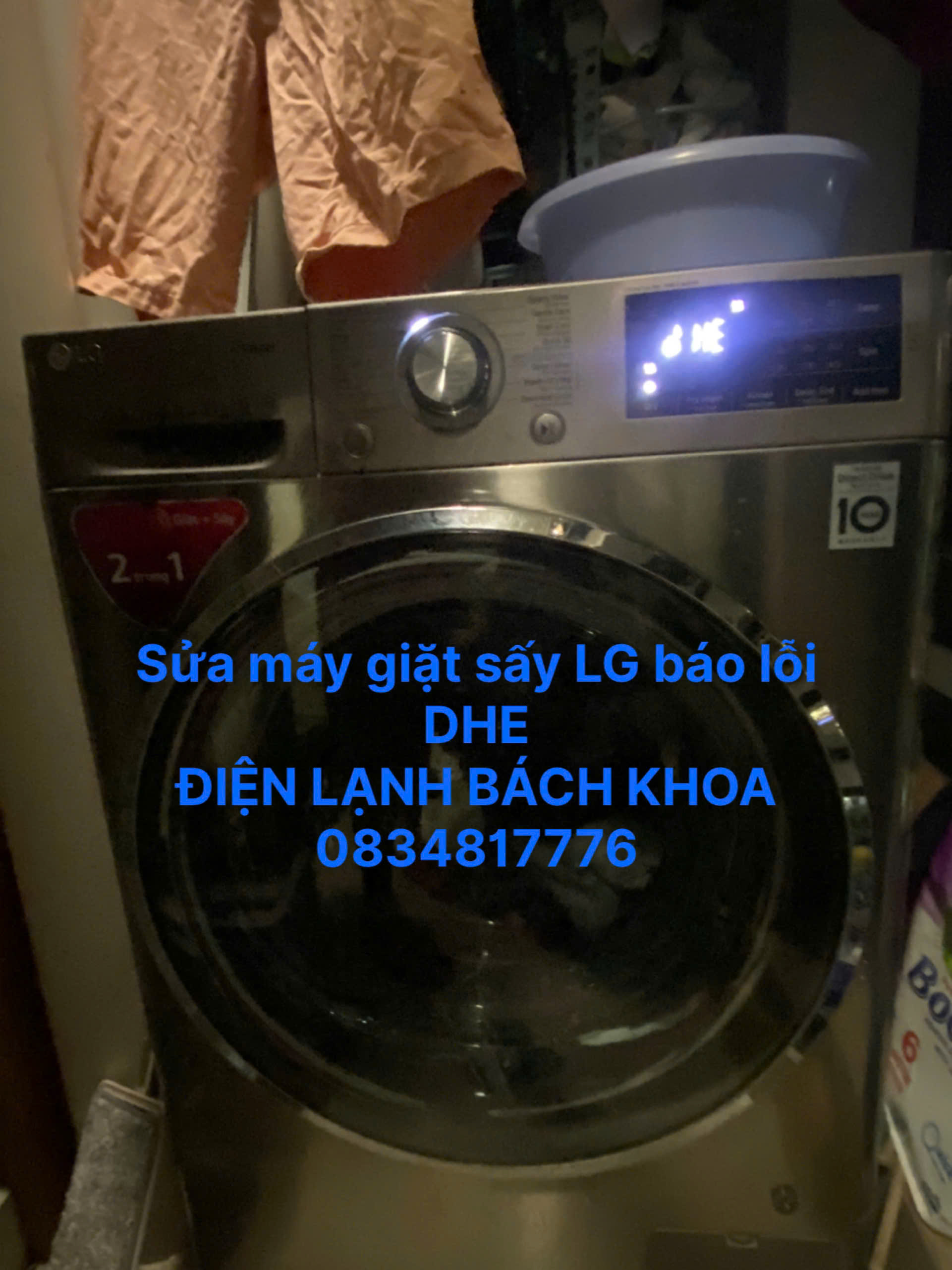Sửa máy giặt sấy LG lỗi DHE