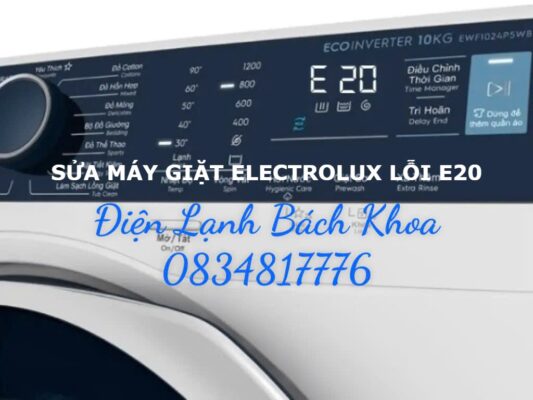 sửa máy giạt Electrolux báo lỗi E20