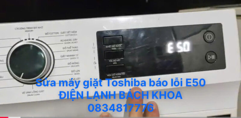 sửa máy giặt Toshiba báo lỗi E50