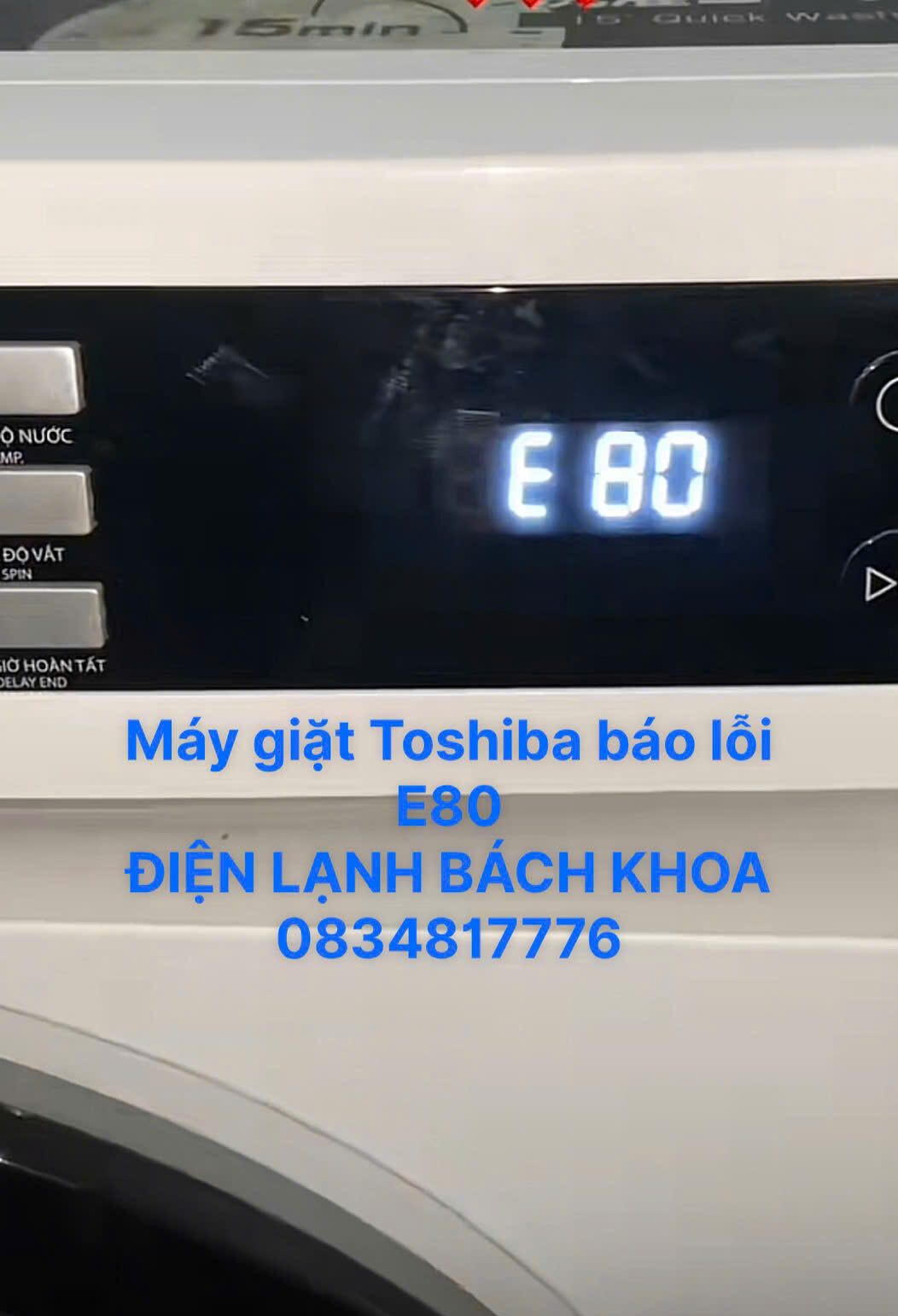 Sửa máy giặt Toshiba báo lỗi E80