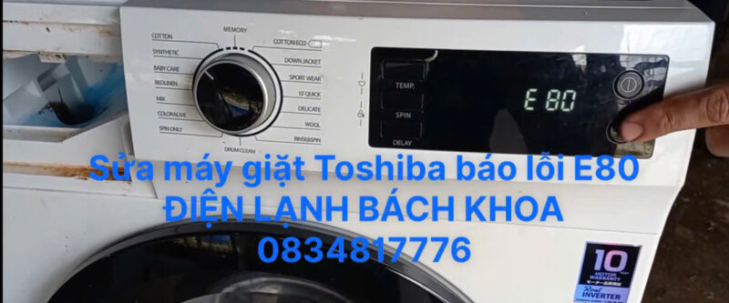 máy giặt Toshiba báo lỗi E80