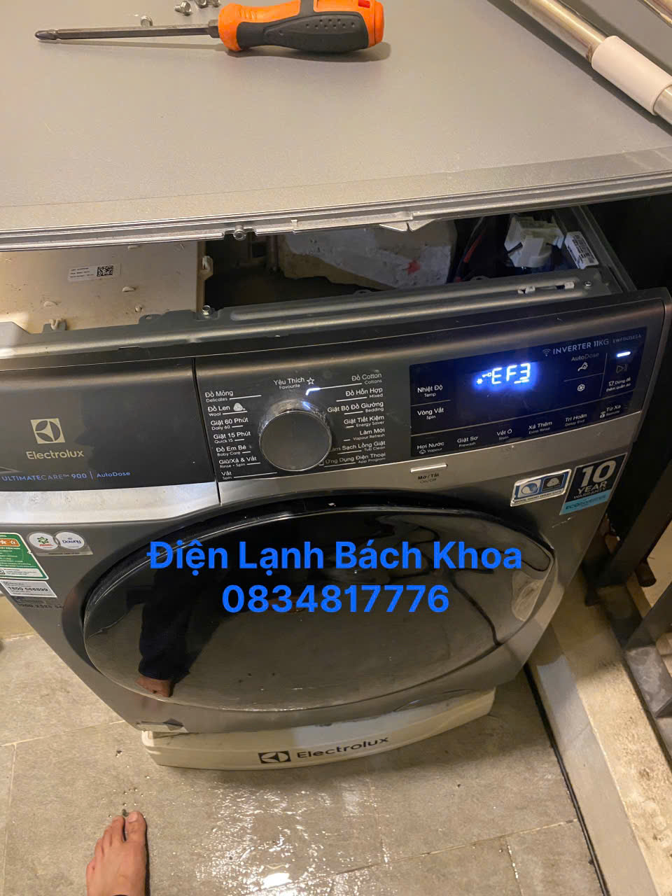 sửa máy giặt electrolux báo lỗi ef3