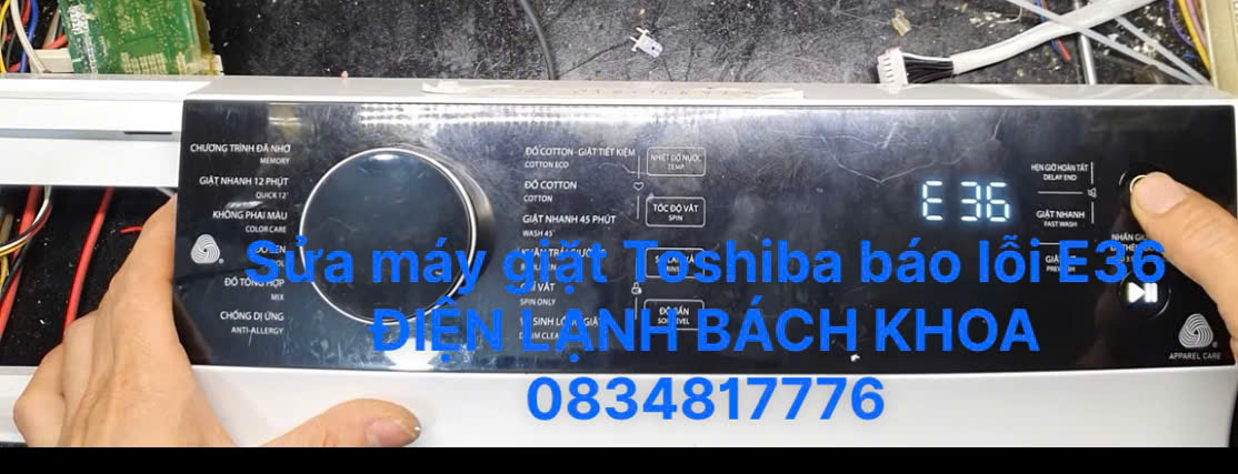 Máy Giặt Toshiba Báo Lỗi E36 Là Gì? Nguyên Nhân & Cách Xử Lý Nhanh Tại Nhà