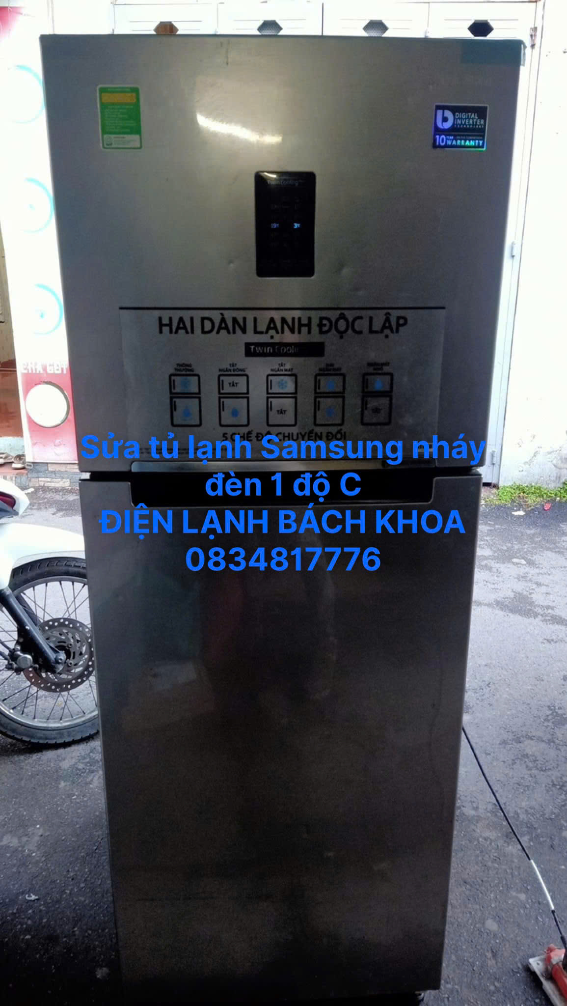 Tủ lạnh samsung nháy đèn hiển thị 1 độ C