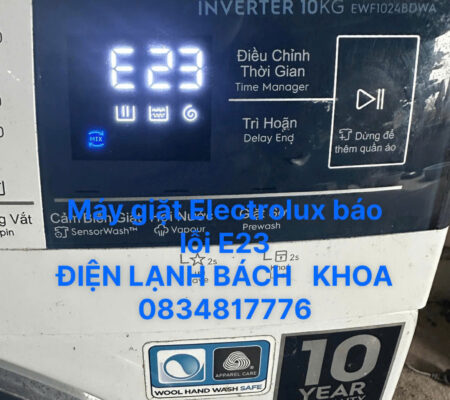 Sửa máy giặt Electrolux báo lỗi E23