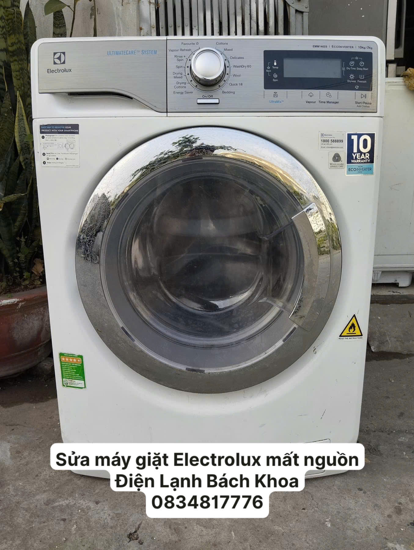 Sửa máy giặt Electrolux mất nguồn uy tín