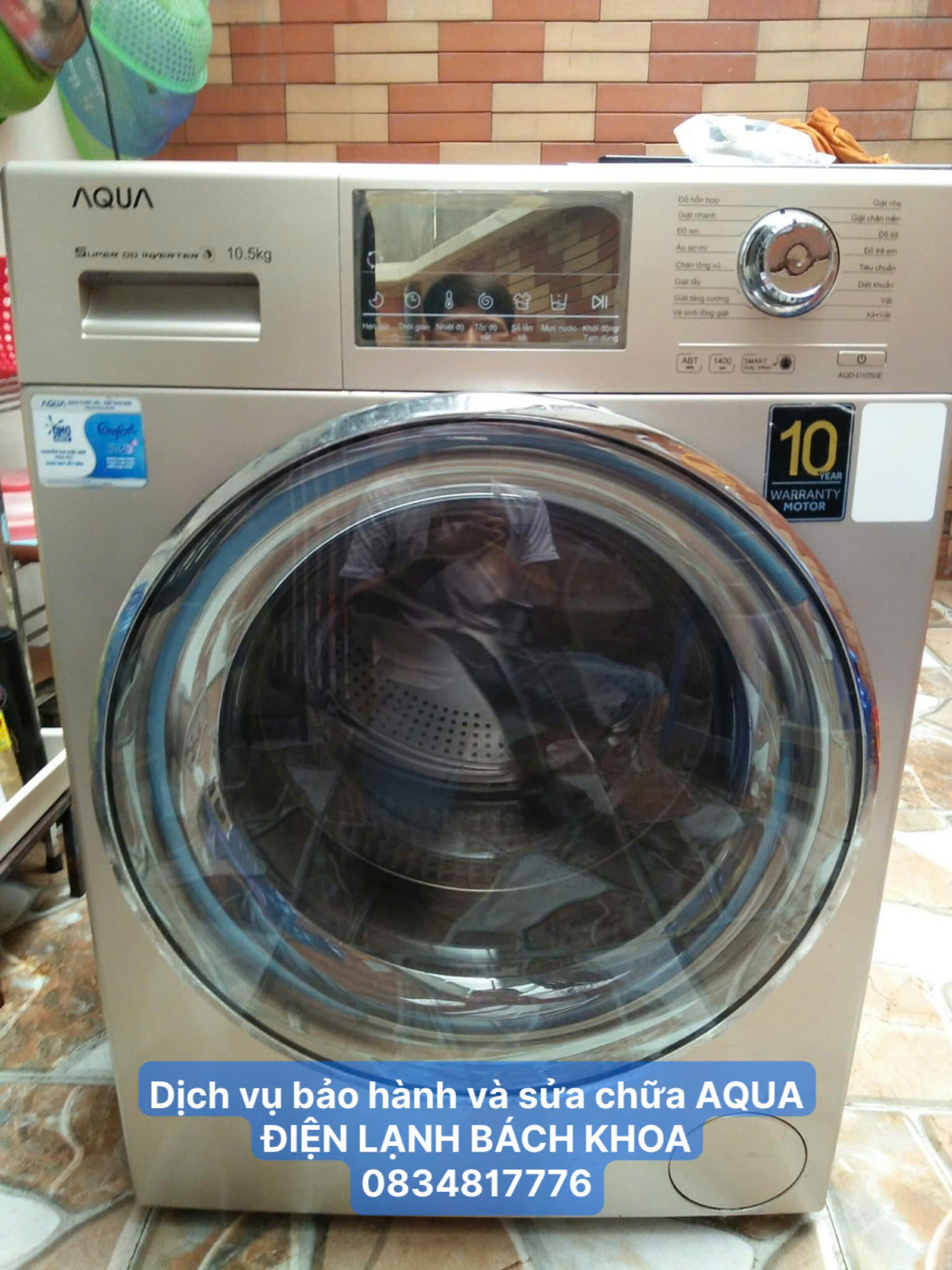 Bảo hành máy giặt Aqua tại Hà Nội