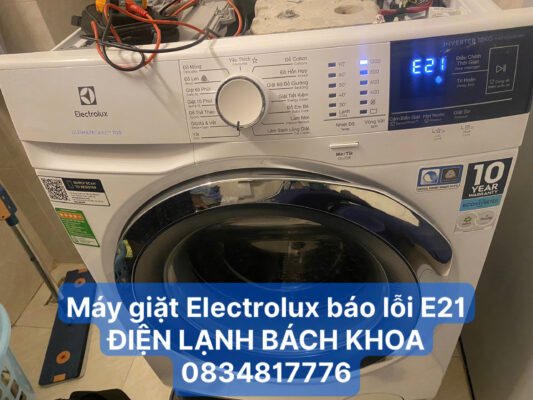 Máy giặt Electrolux báo lỗi e21