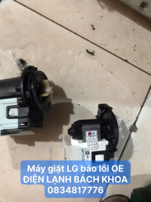 Máy giặt LG báo lỗi OE 