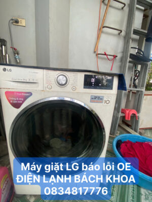 Máy giặt LG báo lỗi OE