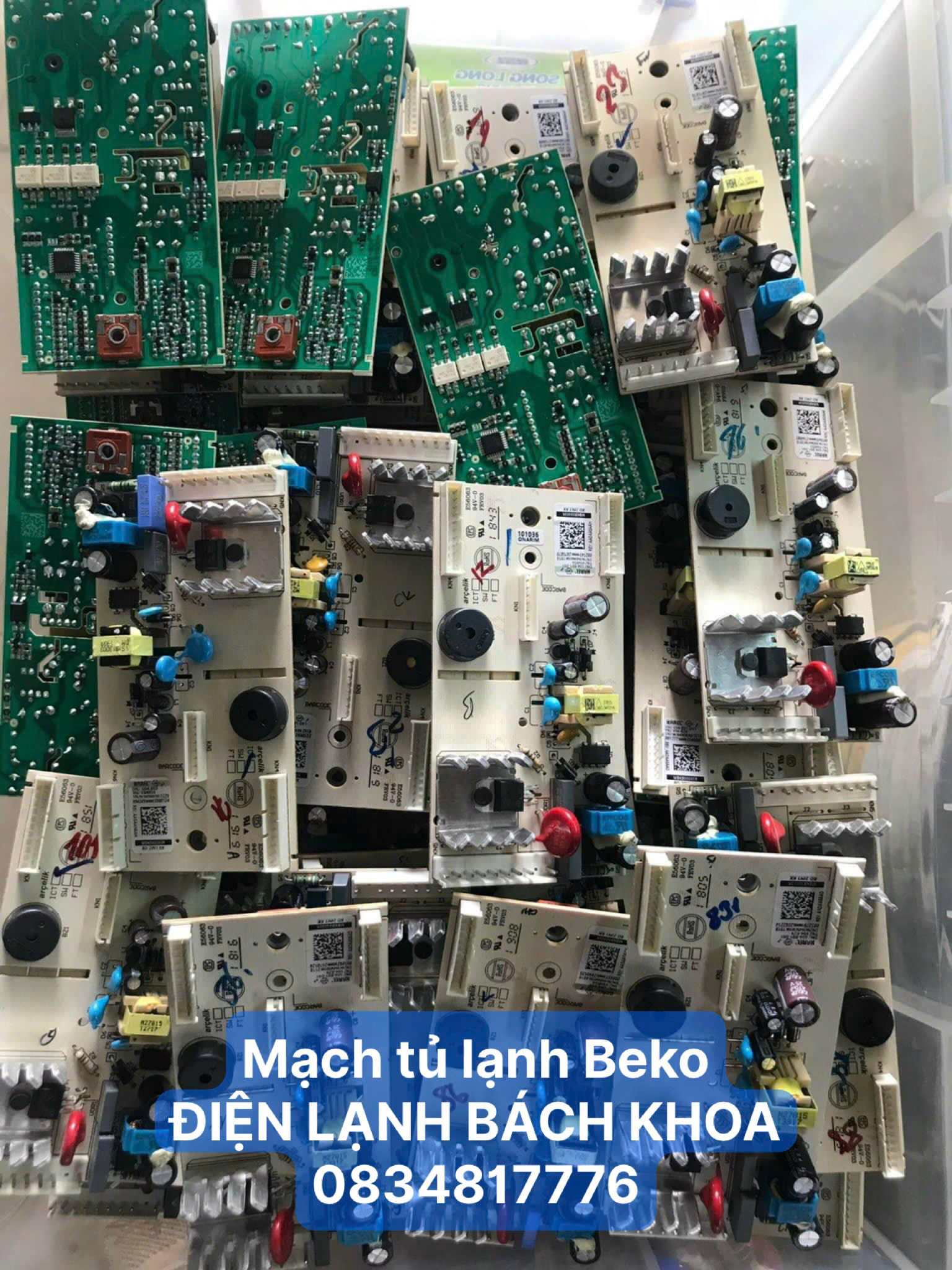Sửa thay mạch tủ lạnh Beko báo lỗi E4