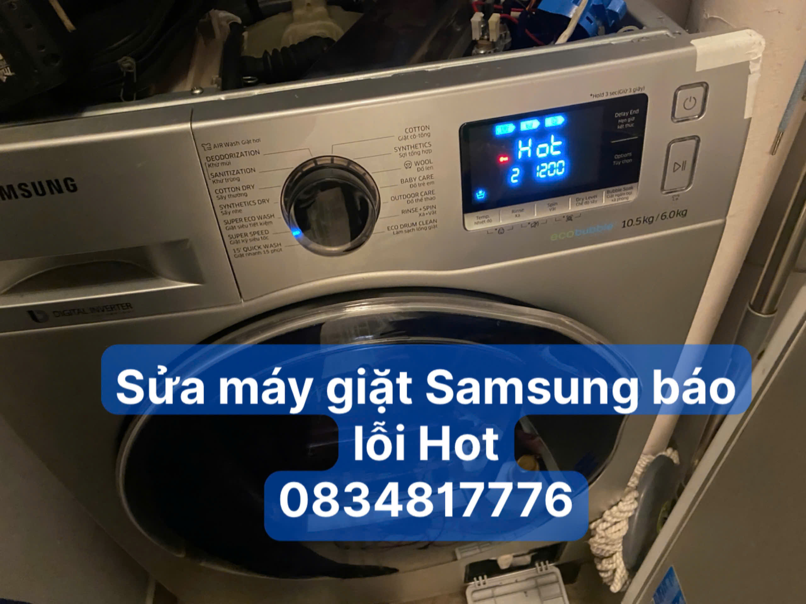 sửa máy giặt Samsung báo lỗi HOT 0834817776