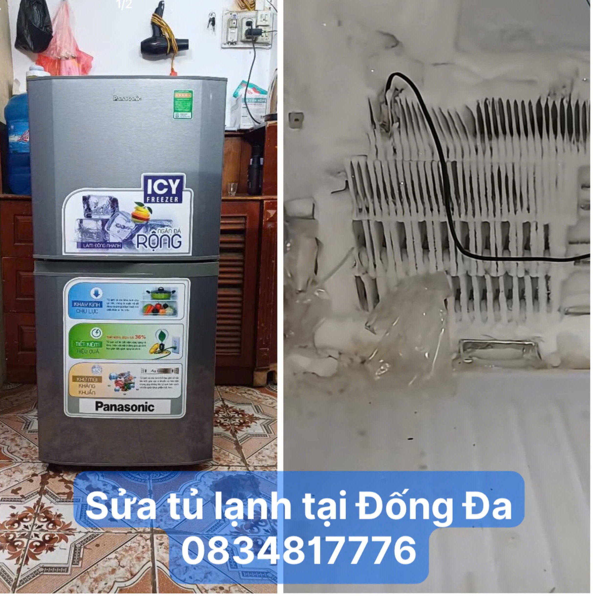 Sửa tủ lạnh không lạnh tại nhà Đống Đa