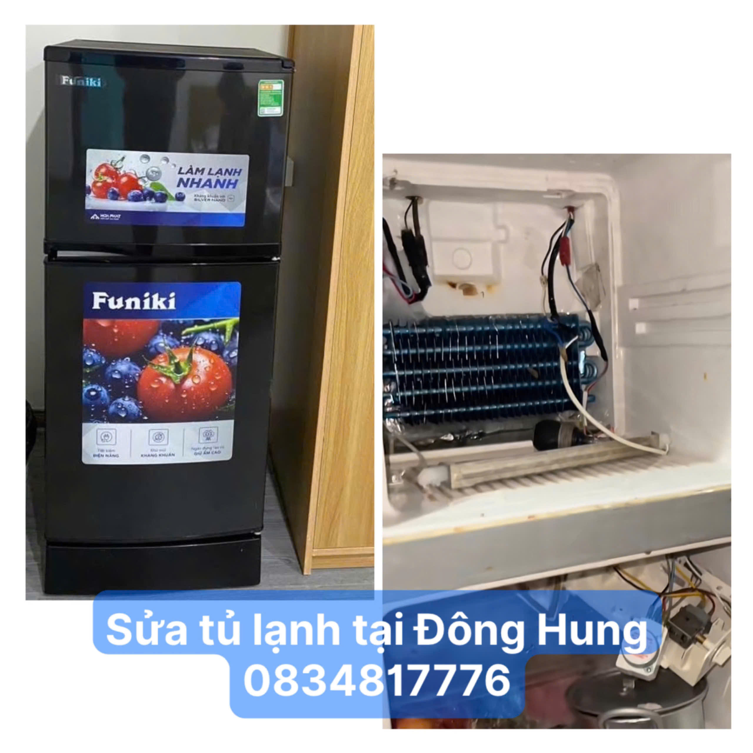 Sửa tủ lạnh tại Đông Hưng - 0834817776