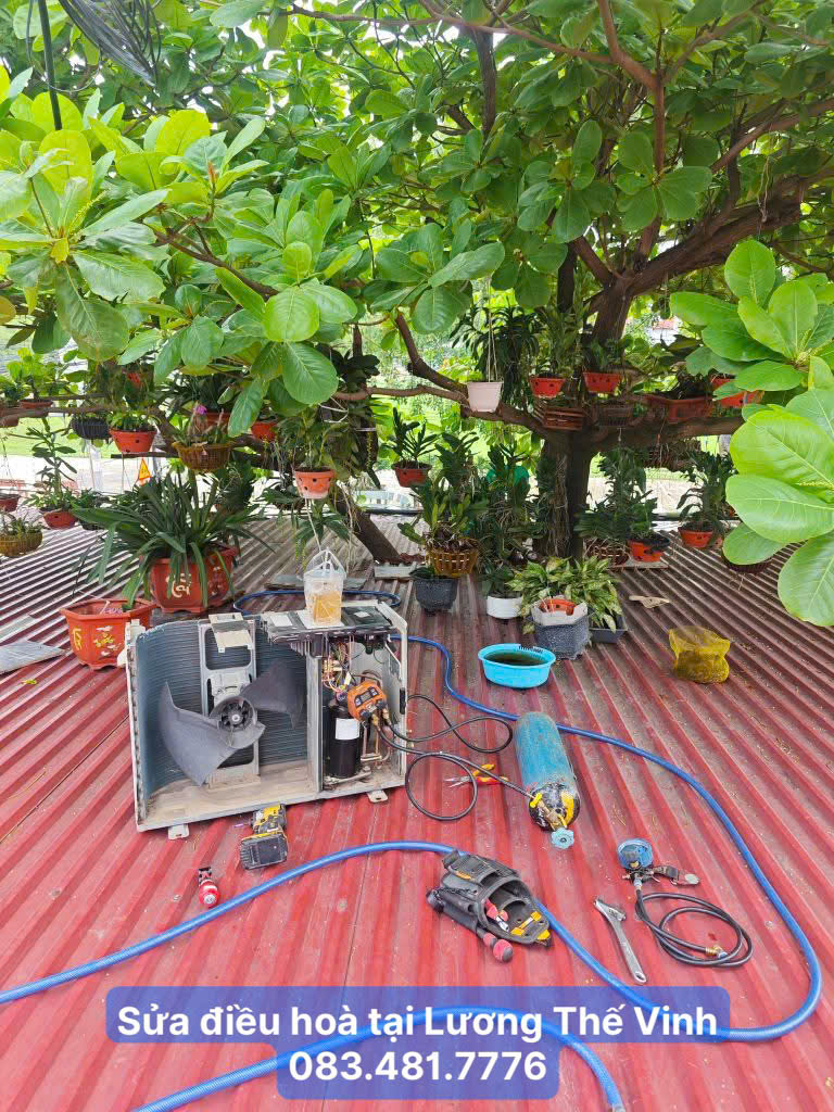 Thợ sửa điều hòa tại nhà Lương Thế Vinh