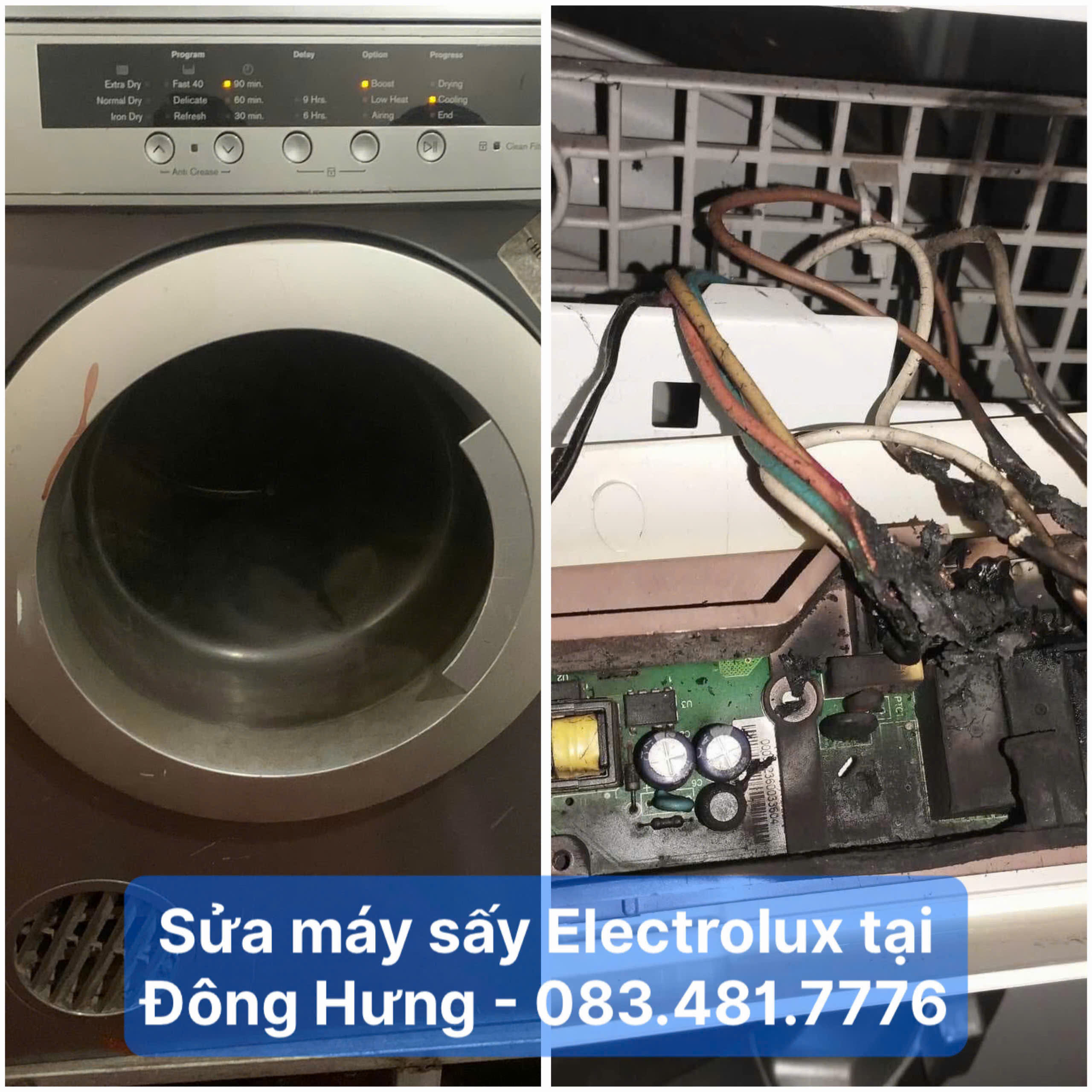 Sửa máy sấy Electrolux tại Đông Hưng chuyên nghiệp, thợ giỏi 2 Sửa máy sấy Electrolux tại nhà Đông Hưng