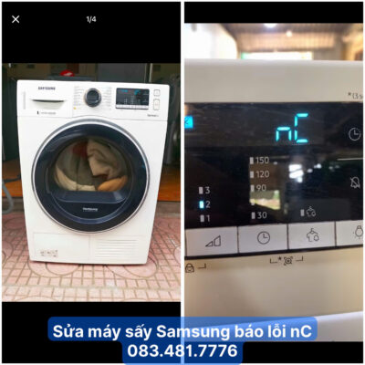 Sửa máy sấy Samsung báo lỗi nC - 083.481.7776