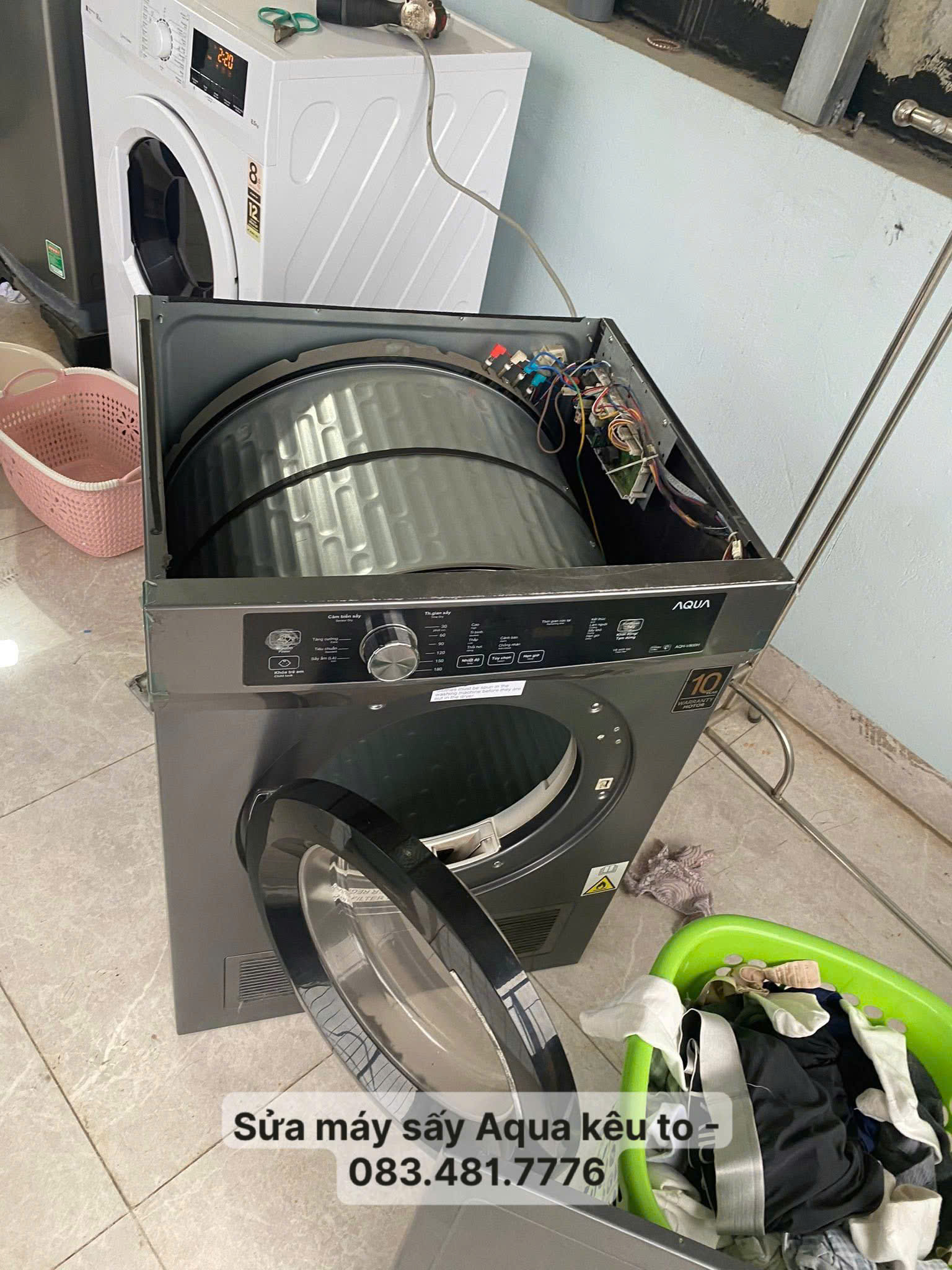 Máy sấy Aqua kêu to - Nguyên nhân và Cách xử lý triệt để 1 Máy sấy Aqua kêu to - Nguyên nhân và Cách xử lý triệt để