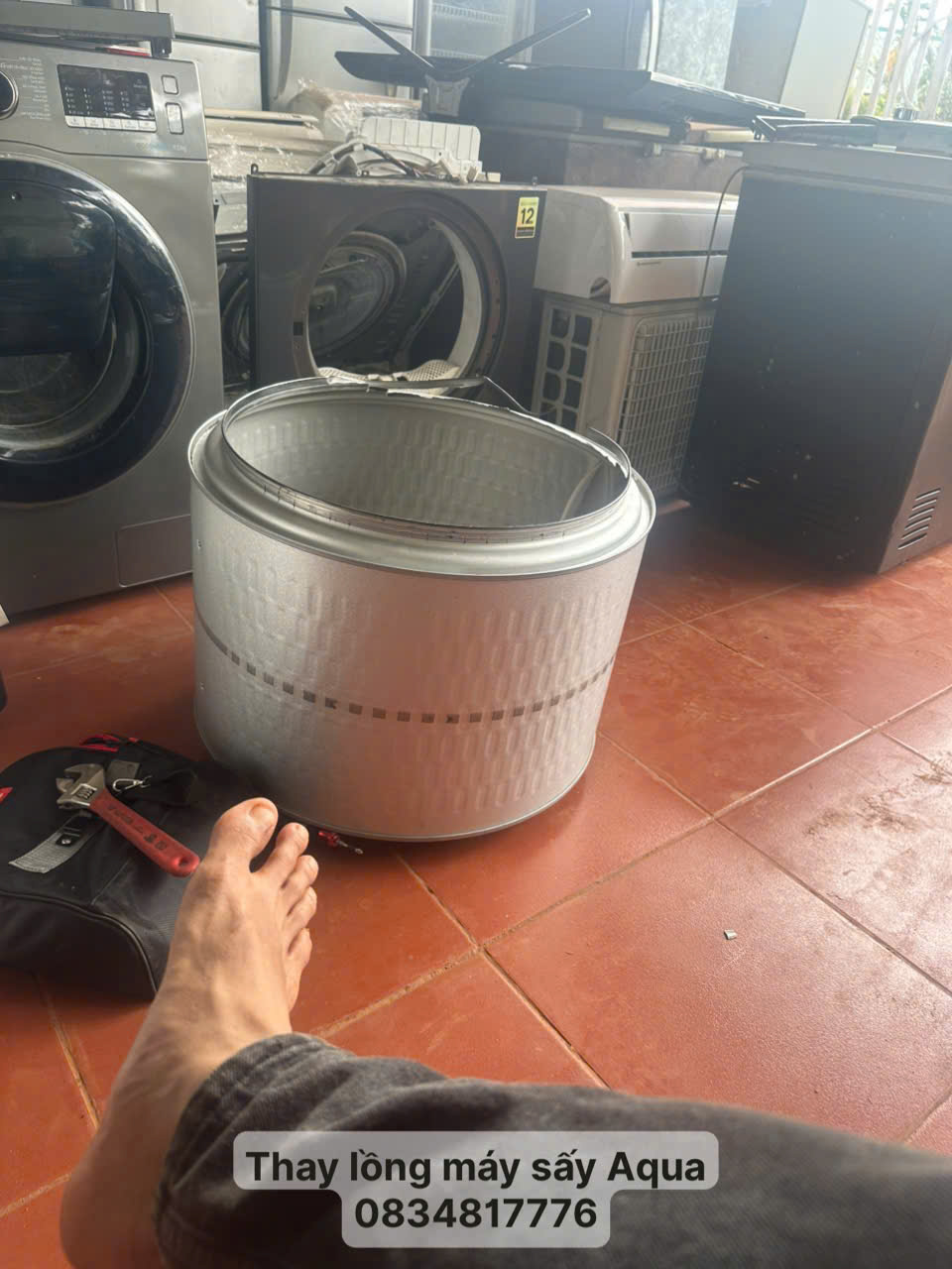 Thay lồng máy sấy Aqua tại Hà Nội