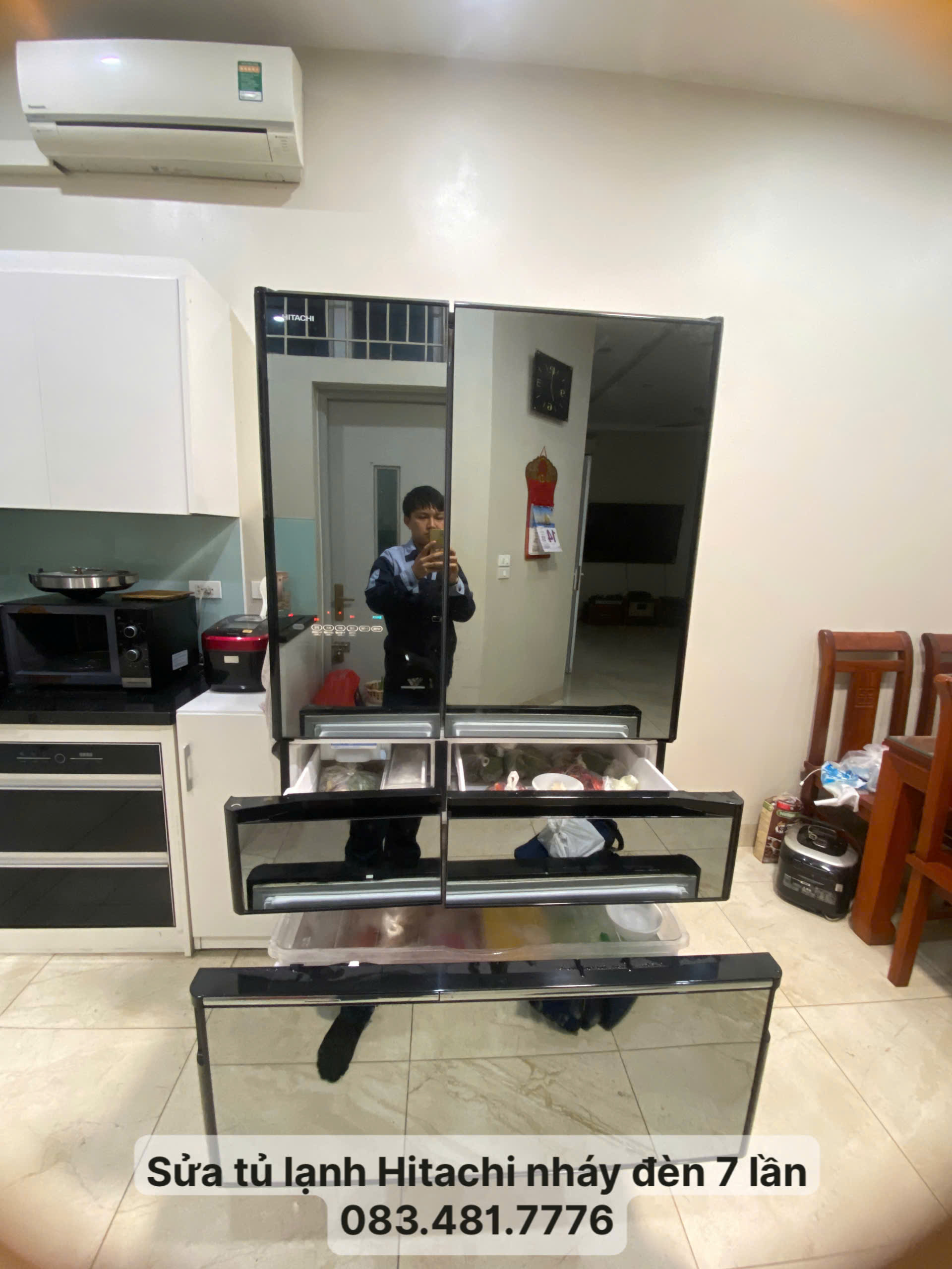 Tủ lạnh Hitachi nháy đèn 7 lần là gì ? Nguyên nhân & cách sửa nhanh