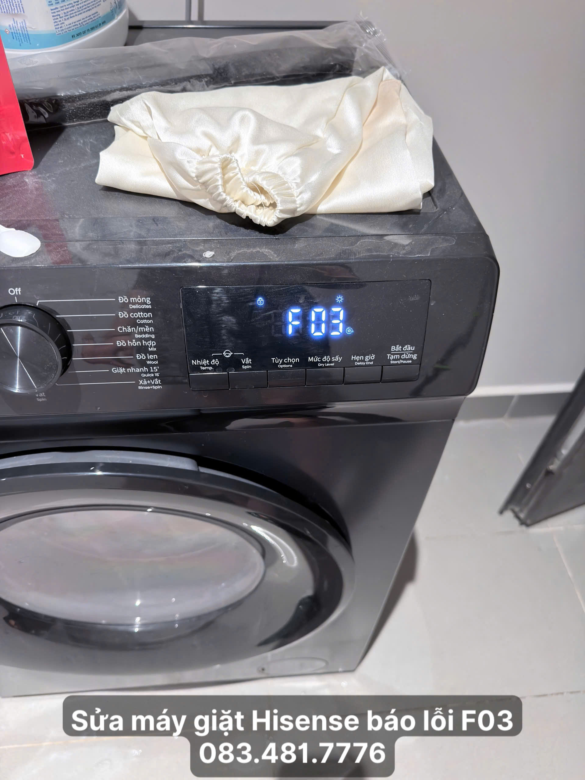 Máy Giặt Hisense Báo Lỗi F03 Là Gì? Nguyên Nhân Và Cách Sửa Triệt Để Tại Nhà