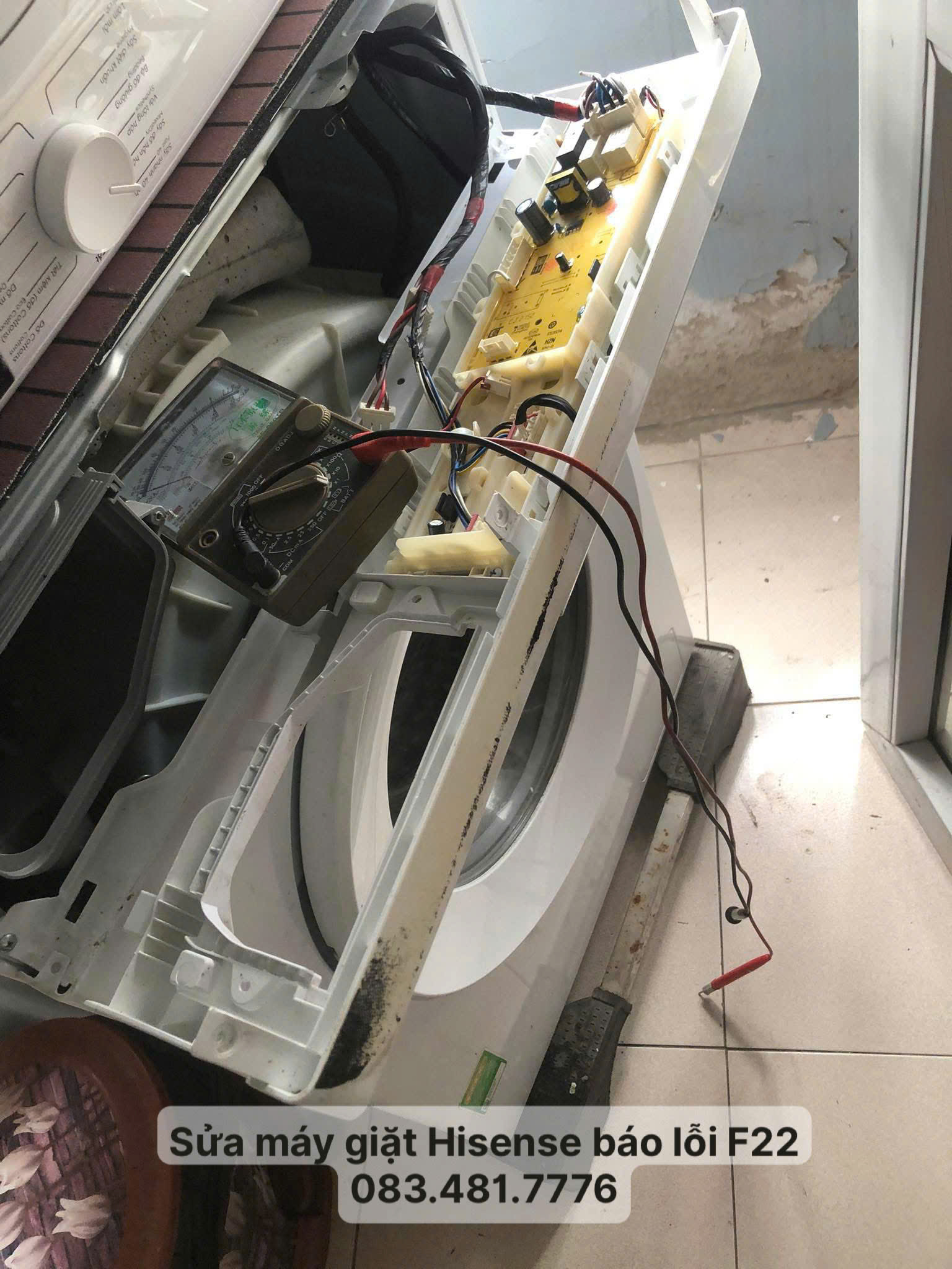 Máy giặt Hisense báo lỗi F22 ? Nguyên nhân và cách xử lí tại nhà 2 Sửa mạch máy giặt Hisense báo lỗi F22 tại nhà