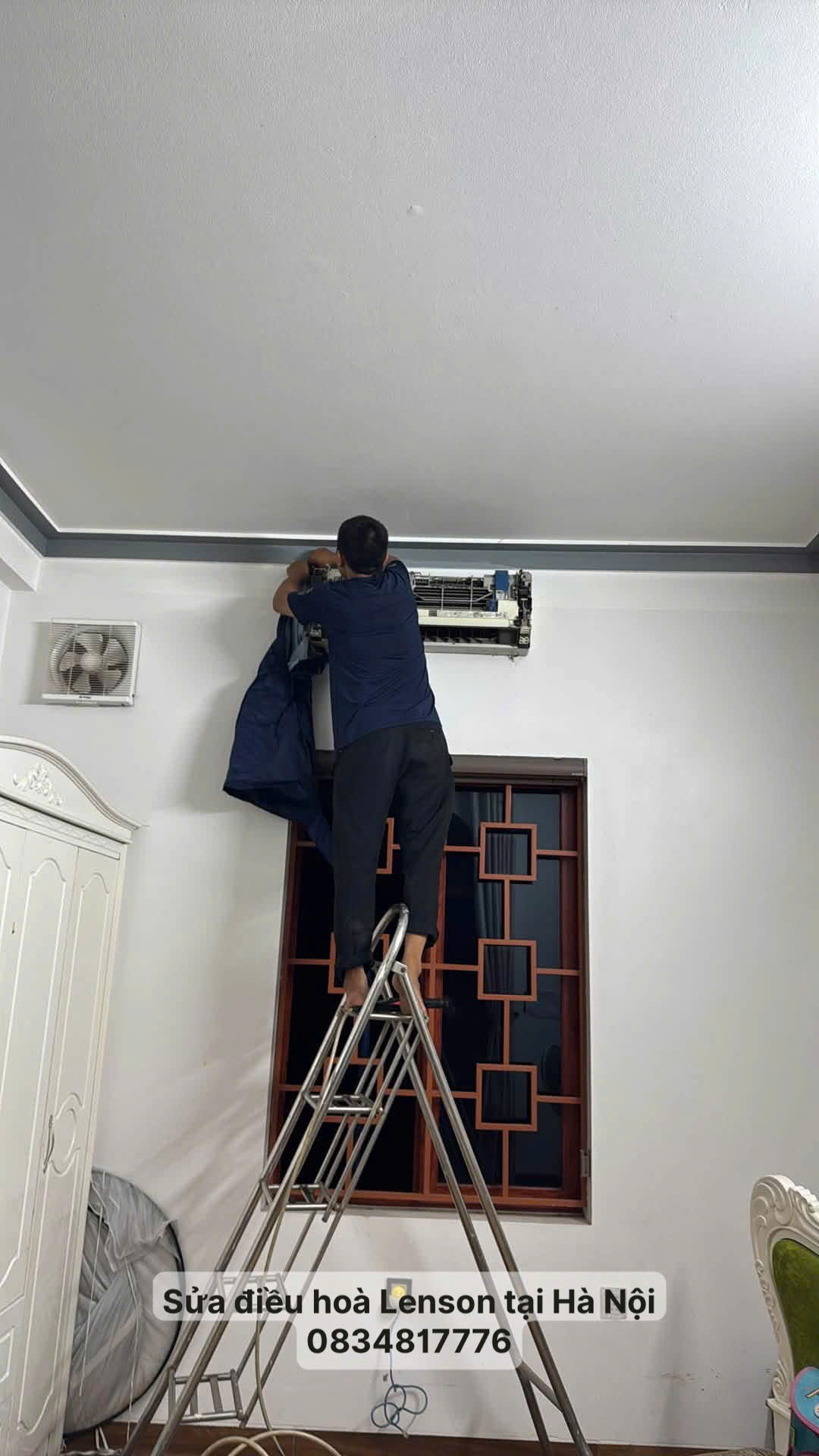 Vệ sinh và sửa chữa điều hòa Lenson tại nhà Hà Nội