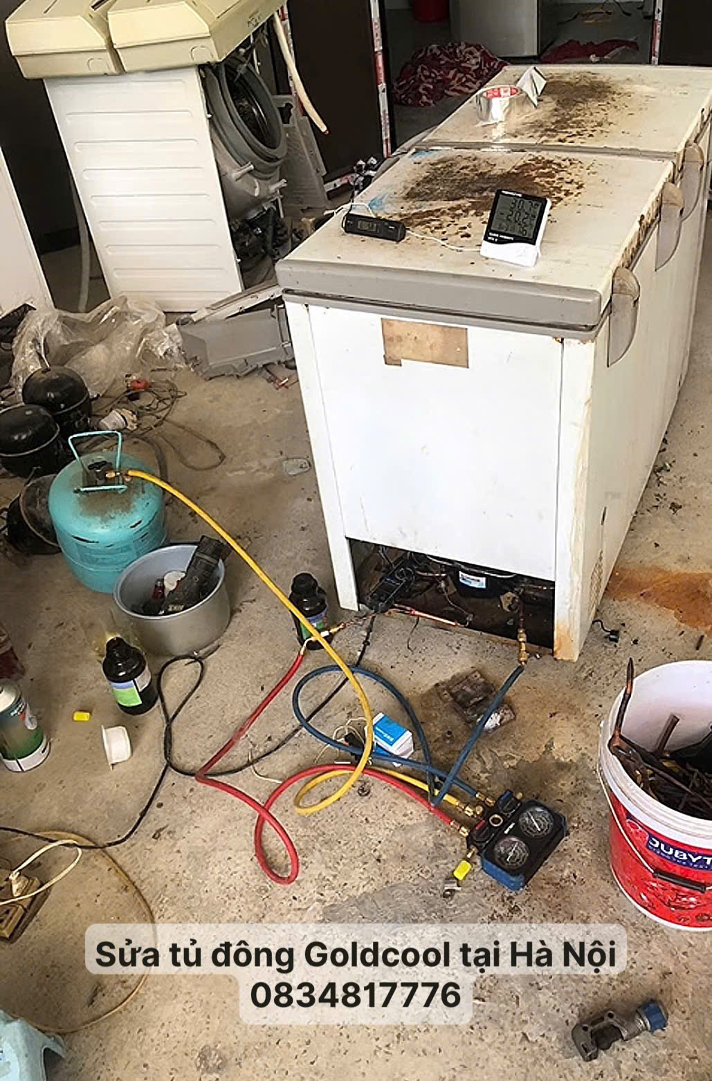 Sửa tủ đông Goldcool tại nhà Hà Nội giá rẻ.