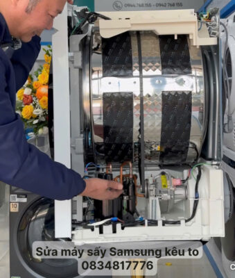Máy sấy Samsung kêu to