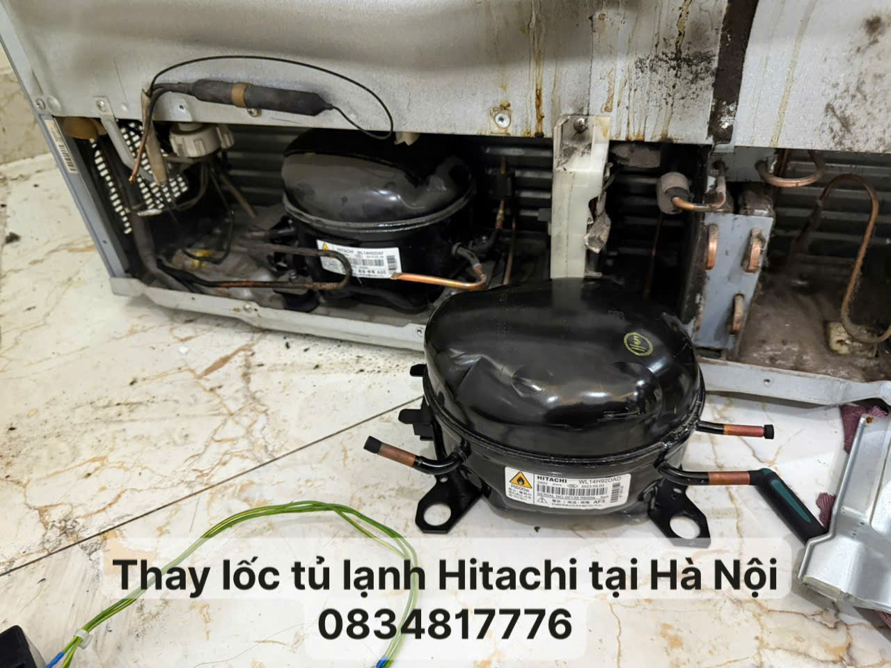 Thay lốc tủ lạnh Hitachi tại Hà Nội