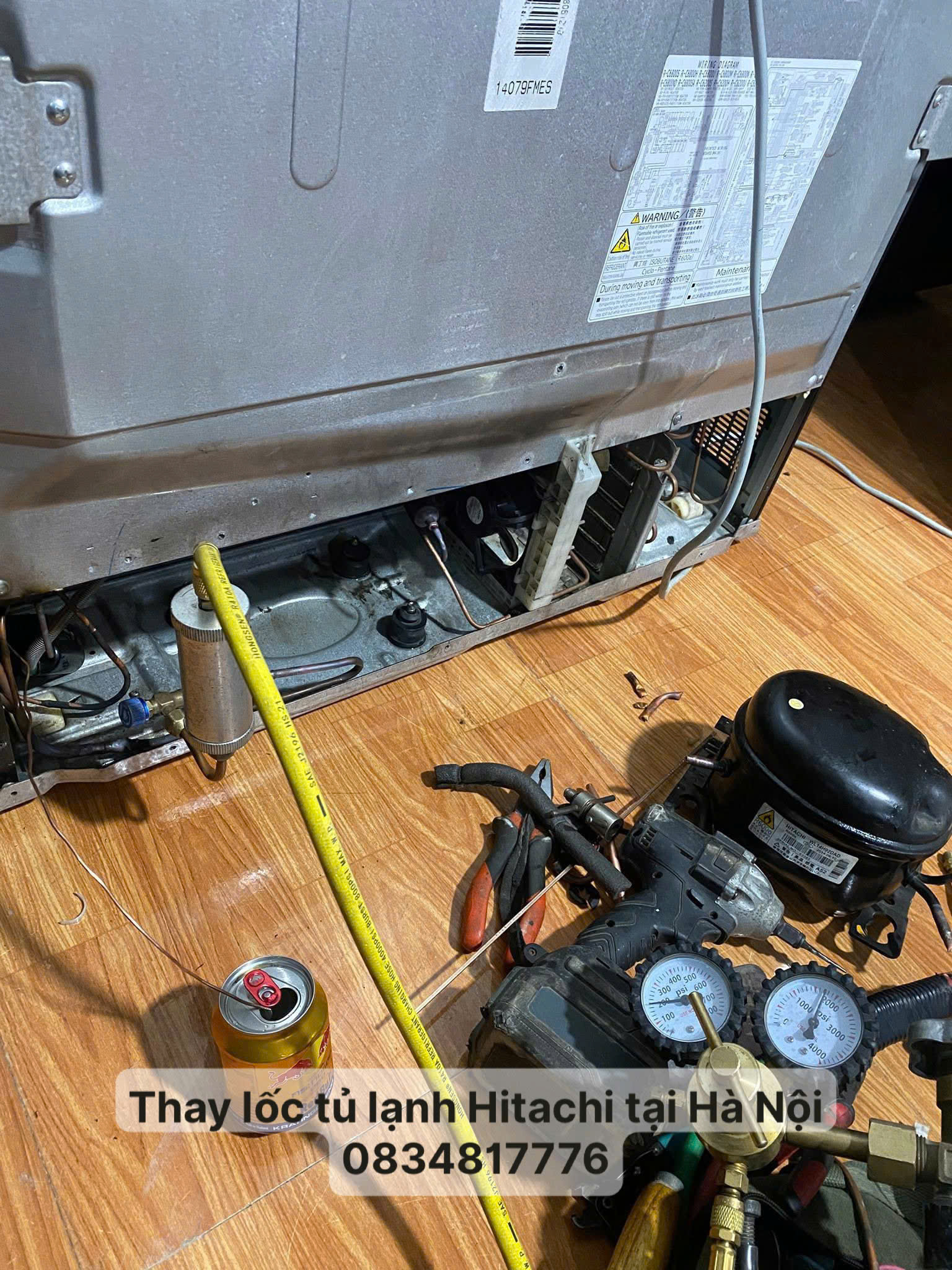 Thay lốc tủ lạnh Hitachi tại nhà Hà Nội