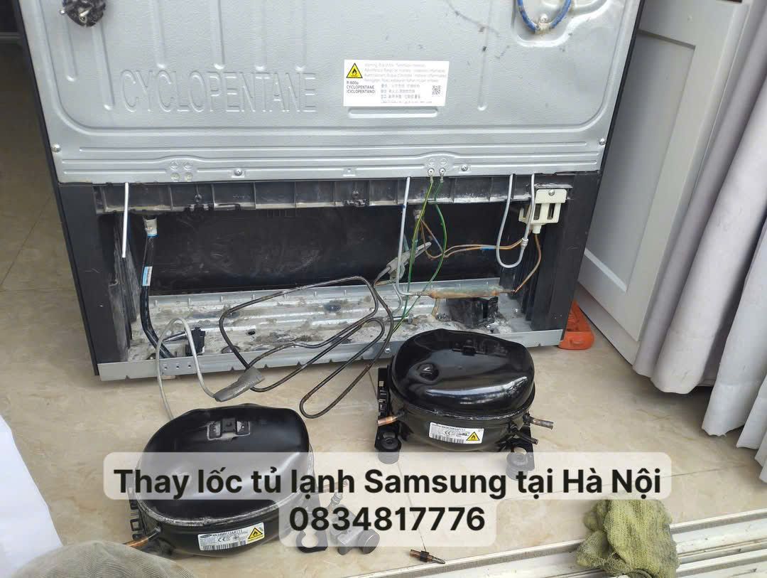 Thay lốc tủ lạnh Samsung tại Hà Nội uy tín, thợ giỏi đến nhanh 30 phút 1 Thay lốc tủ lạnh Samsung tại Hà Nội