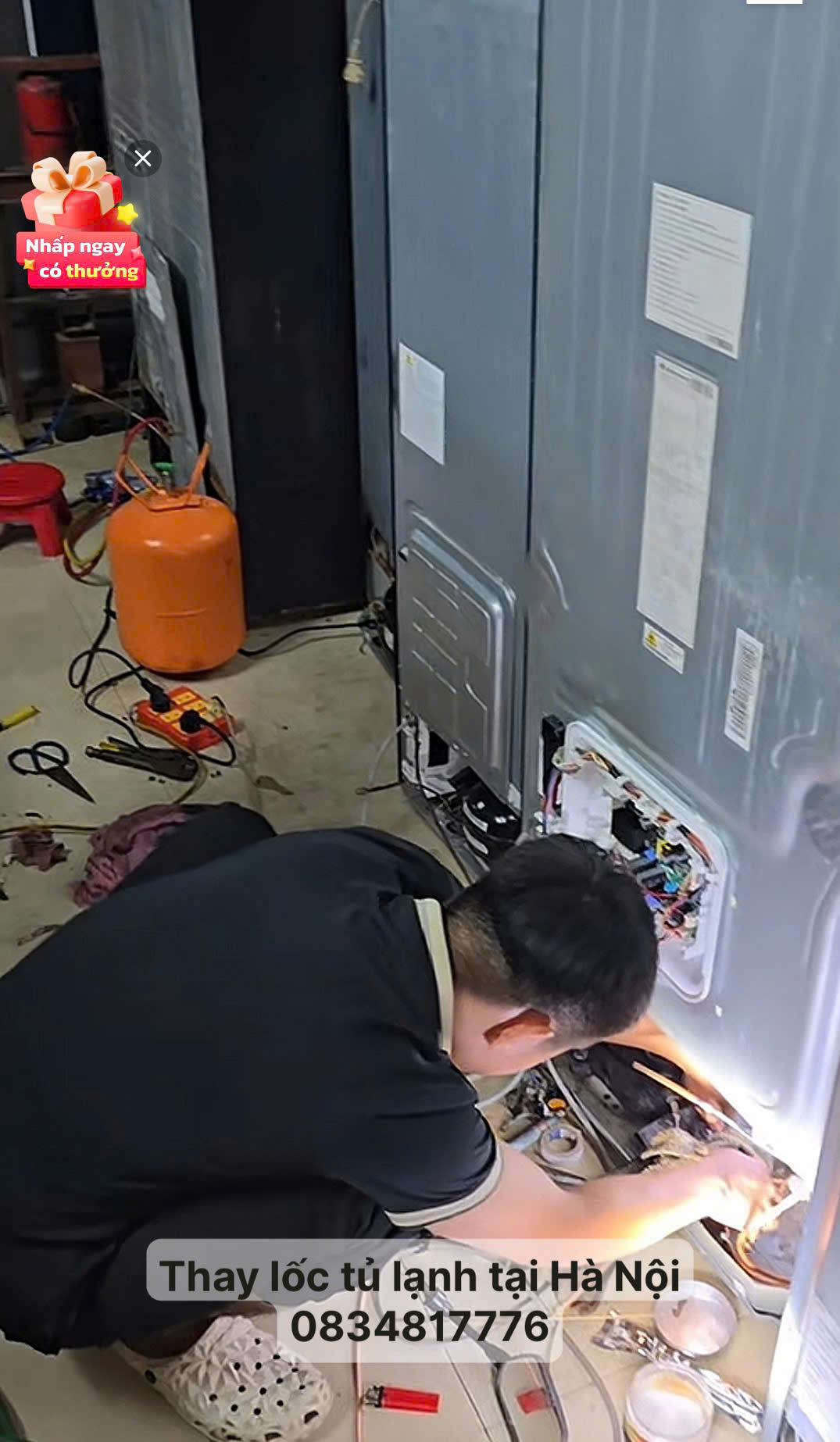 Thay lốc tủ lạnh tại nhà Hà Nội